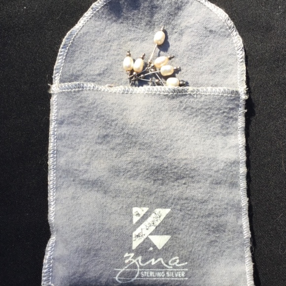 Pearl drop earrings sterling silver by Zima - Picture 6 of 6